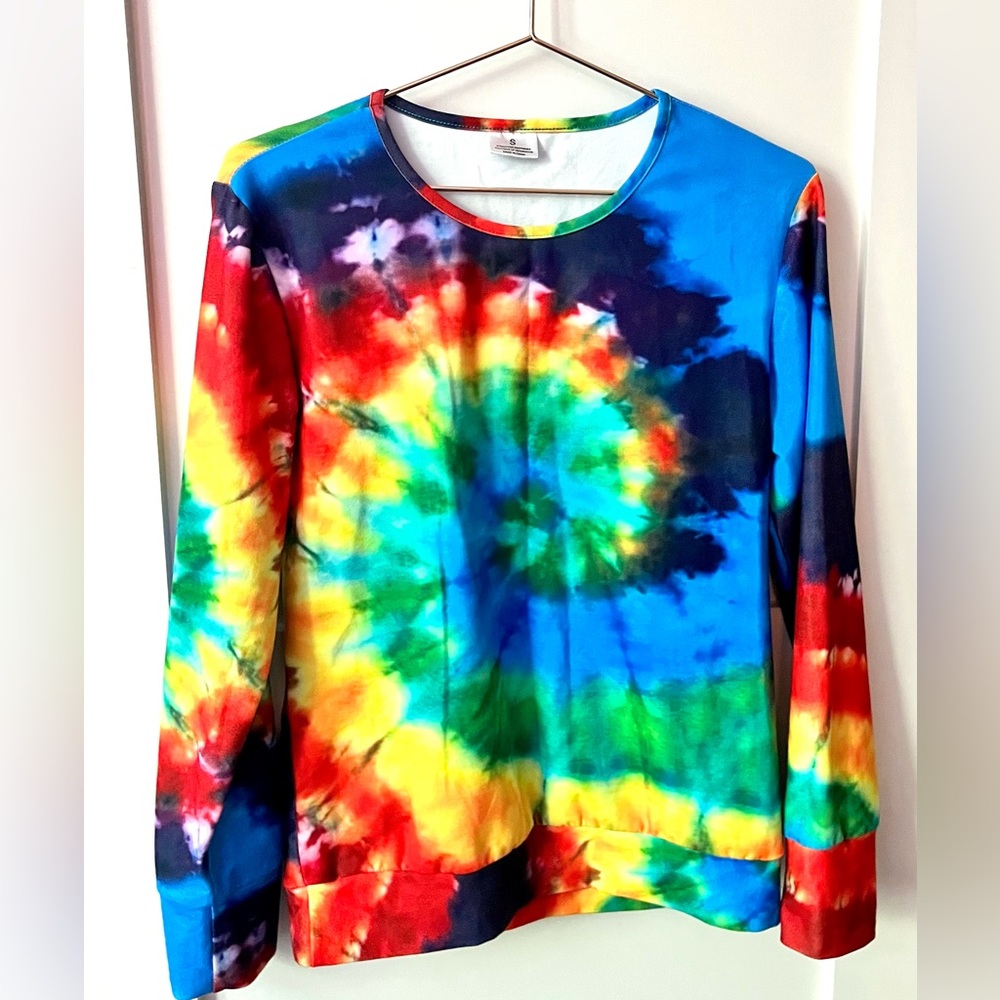 Matching Set TieDye Pajama Loungewear Top Bottom Adult S Child XS Cotton Spandex